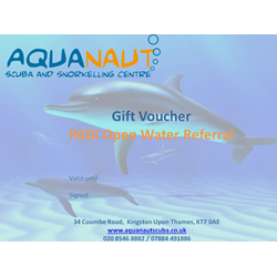 Gift Certificate Open Water Referral Course